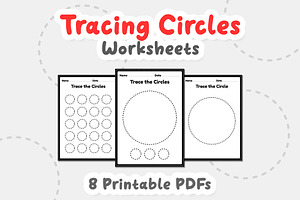 Tracing Circles, Shapes Worksheets