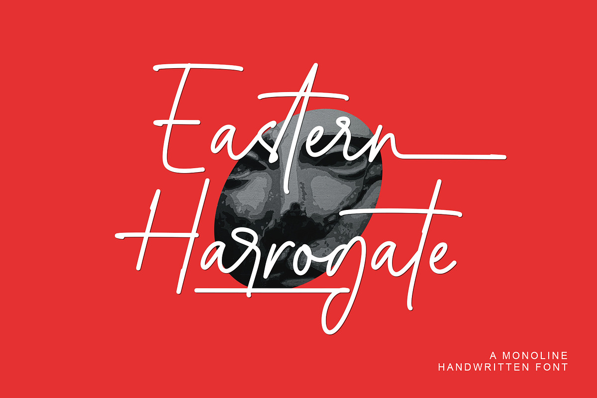 Eastern Harrogate | Monoline Font, a Handwritten Font by Lemonthe (Photo 1 of 8)