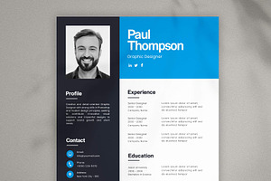 Clean Modern Resume Cv, a Resume Template by Saman Osama