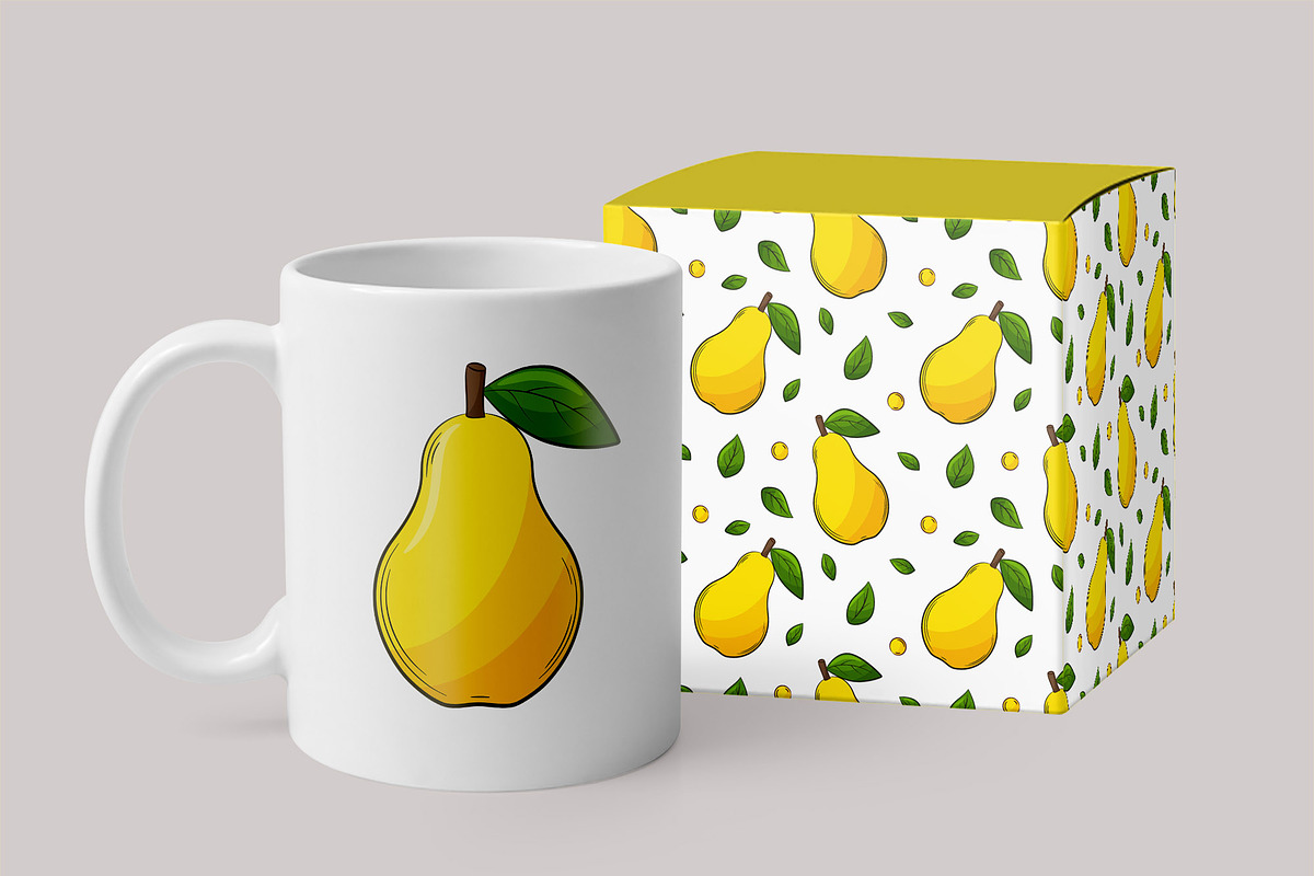 Bright fruits. Cliparts and Patterns, a Food Illustration by Valeria Soloveva (Photo 11 of 14)