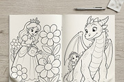 Magical Princess Coloring Book Vol26, a Person Illustration by ikarifq shop (Thumbnail 5 of 7)