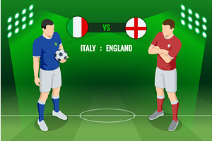 Isometric football match scene with, a Sport Illustration by Golden Sikorka