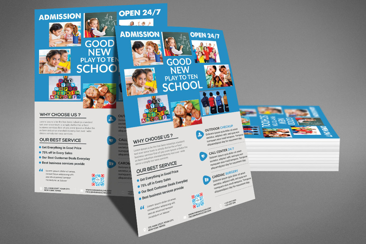 School Flyer, a Flyer Template by graphicforest
