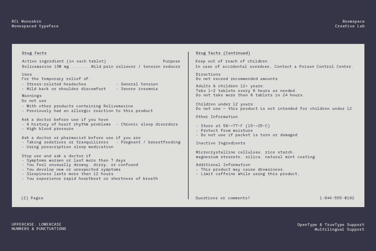 RCL Monoskrn – A Modern Monospaced, a Sans Serif Font by roomspace creative lab (Photo 5 of 15)