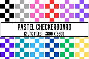 Pastel Checkerboard Digital Paper