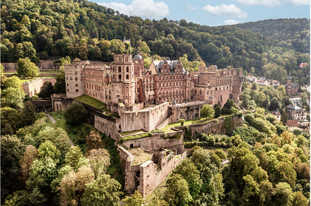 The castle ruin in Heidelberg, Baden