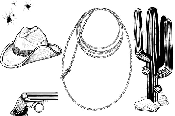 Large collection of cowboy accessori preview 2