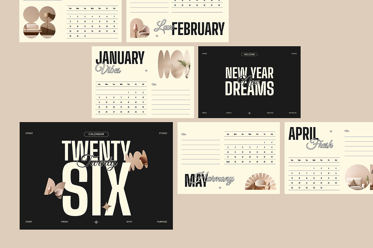 2026 Calendar Template - Vebee preview 2