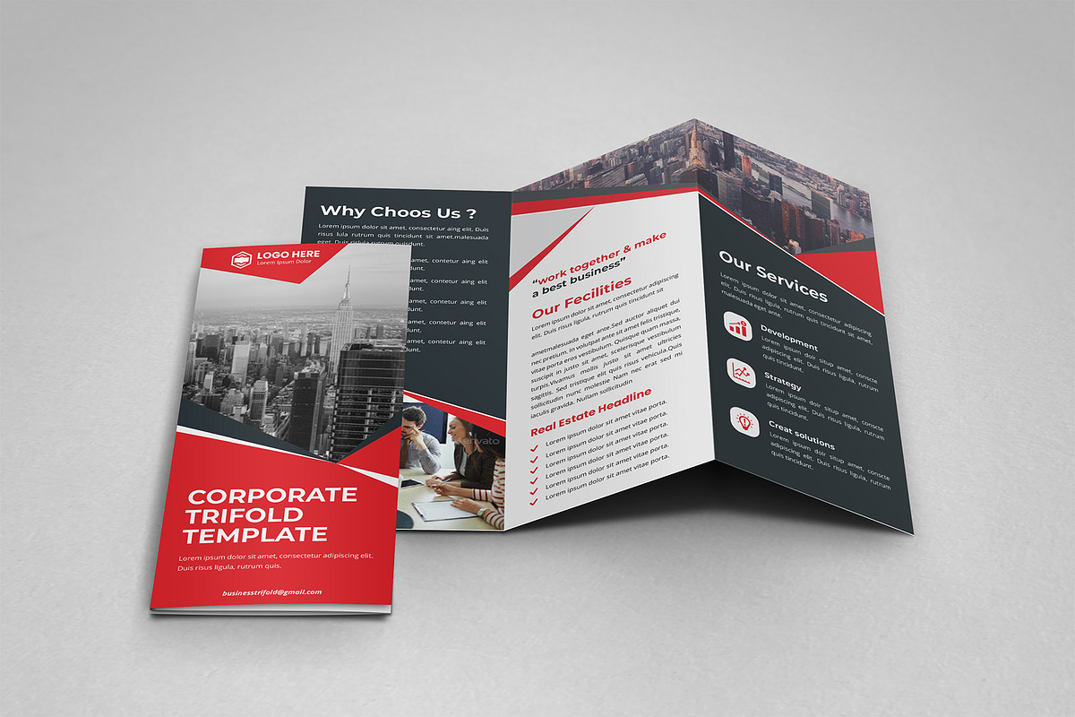 Corporate Trifold Brochure, a Brochure Template by SamiSimply7 (Photo 2 of 5)