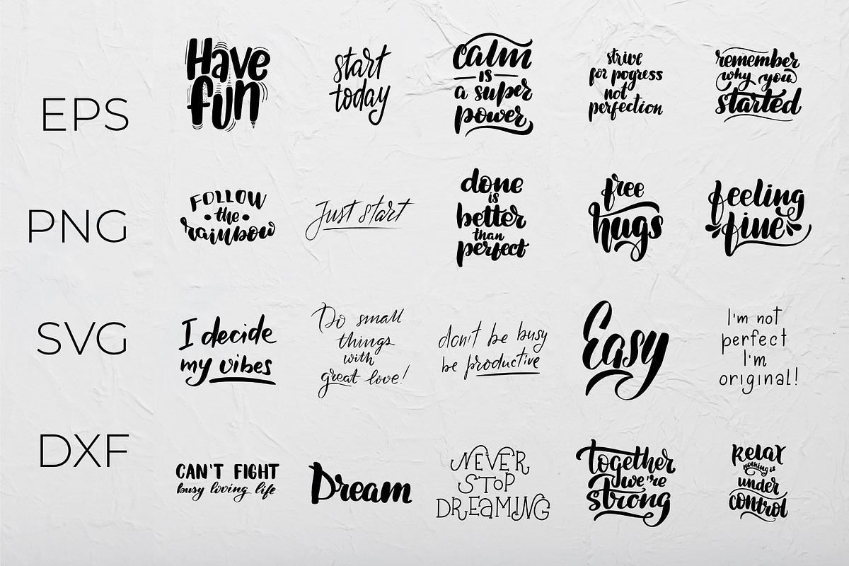 100 Motivational Lettering Phrases, an Object Graphic by Selentaori Studio (Photo 5 of 10)