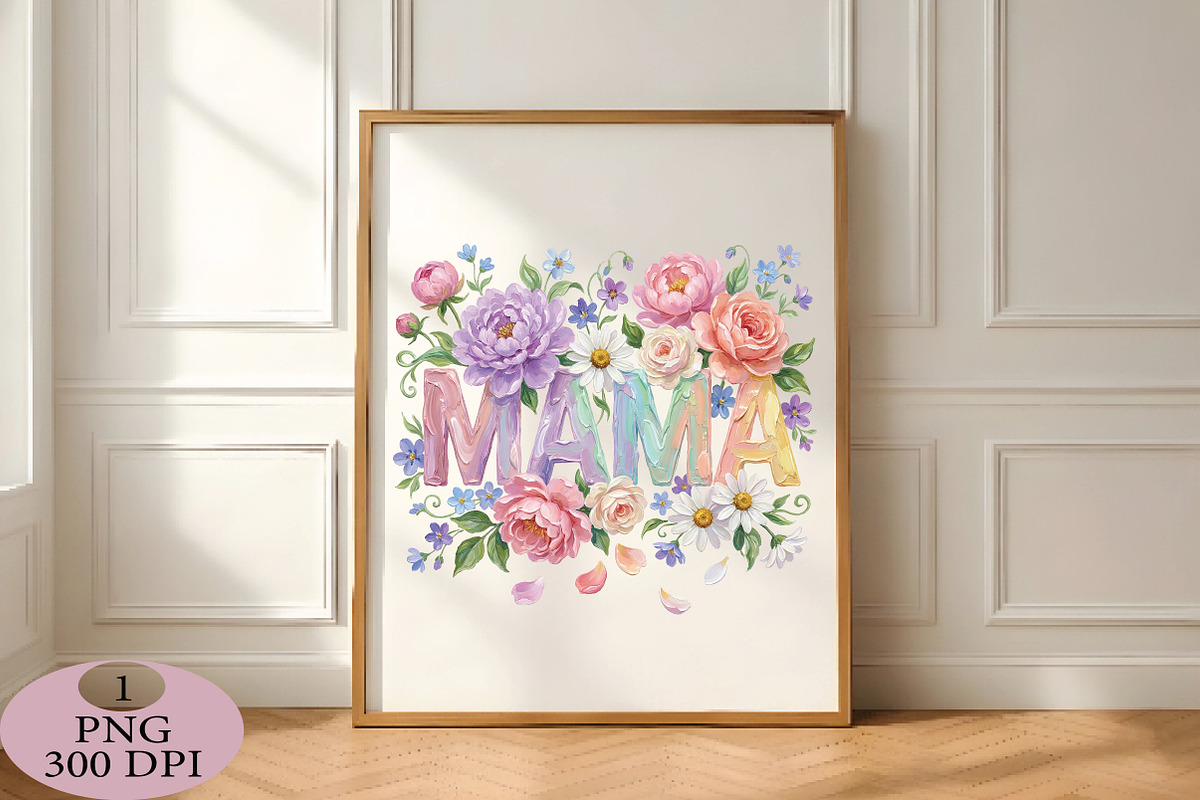 MAMA Hand Painted PNG, an Illustration by Daily.Designs (Photo 4 of 5)