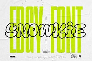 Snowkie - Edgy Font, a Handwritten Font by ikiiko