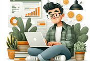 Financial analysis and business growth illustration, a Person Photo by José Manuel Gelpi (Thumbnail 1 of 2)