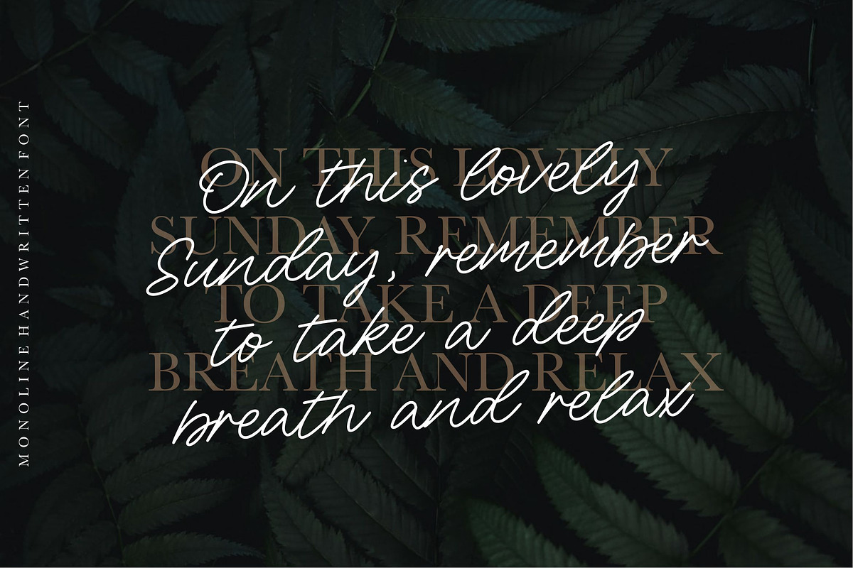 Sunday Bridge - Monoline Handwritten, a Script Font by Letterative Studio (Photo 5 of 7)