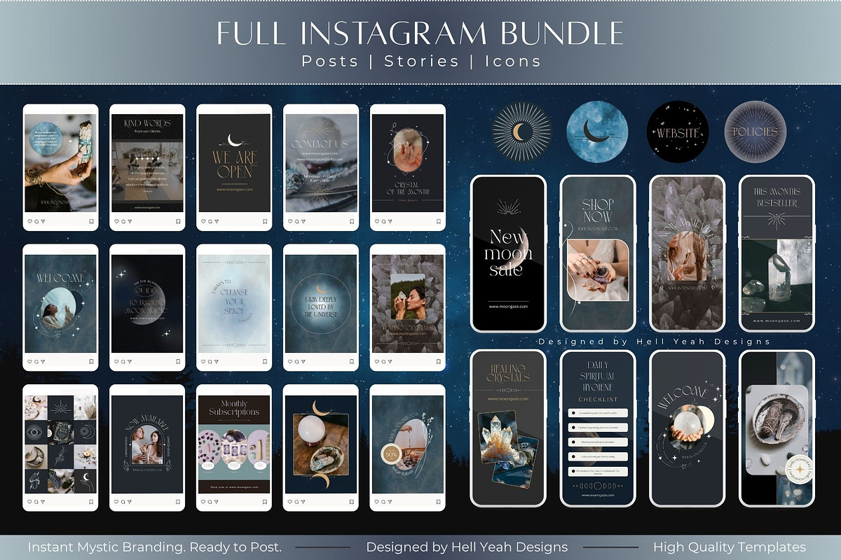Midnight Sky Branding Starter Kit, a Branding & Logo Template by Hell Yeah Designs (Photo 9 of 16)