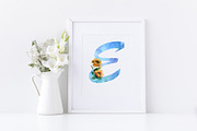 Floral font. Sunflower, a Sans Serif Font by ElliaArt (Thumbnail 8 of 8)