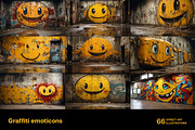 Graffiti emoticons. 66 images, a Decorative Illustration by Handmadefont (Thumbnail 7 of 13)
