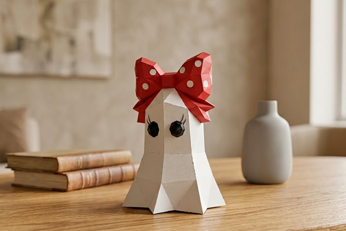 Spooky ghost - 3d papercraft, a Business Card Template by PAPER amaze (Photo 2 of 5)
