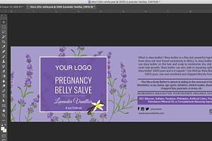 Purple Lavender Label Template