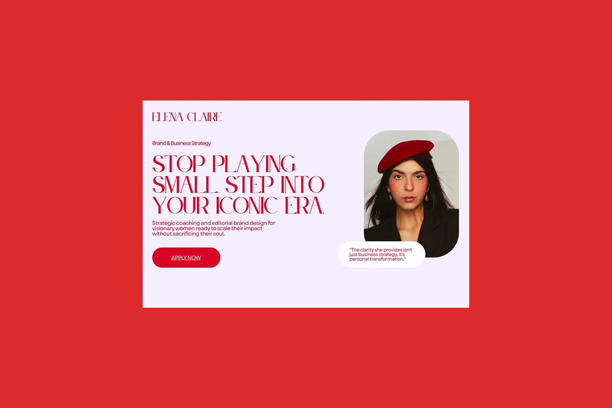 Elena Claire Canva Website Template, a Landing Page Template by PixaSquare (Photo 2 of 6)