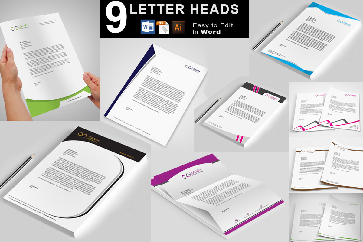 Letterhead, a Stationery Template by asimalikhan555 (Photo 1 of 10)