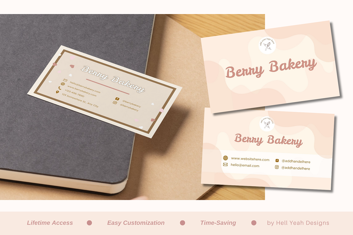 Bakery Business Card Templates, a Stationery Template by Hell Yeah Designs (Photo 6 of 8)