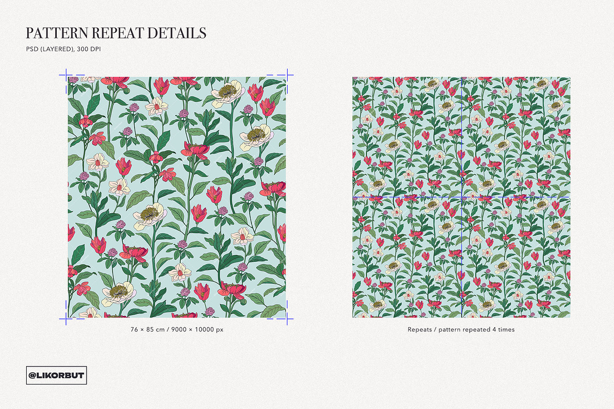 Rustle Botanical Pattern and Motifs, a Pattern Graphic by likorbut (Photo 3 of 12)