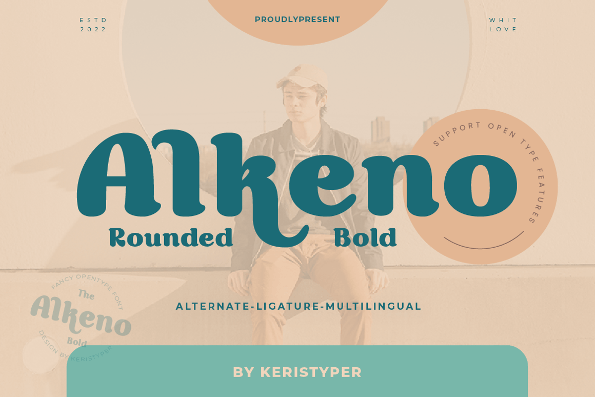 Alkeno, a Font by kerismaker (Photo 1 of 12)