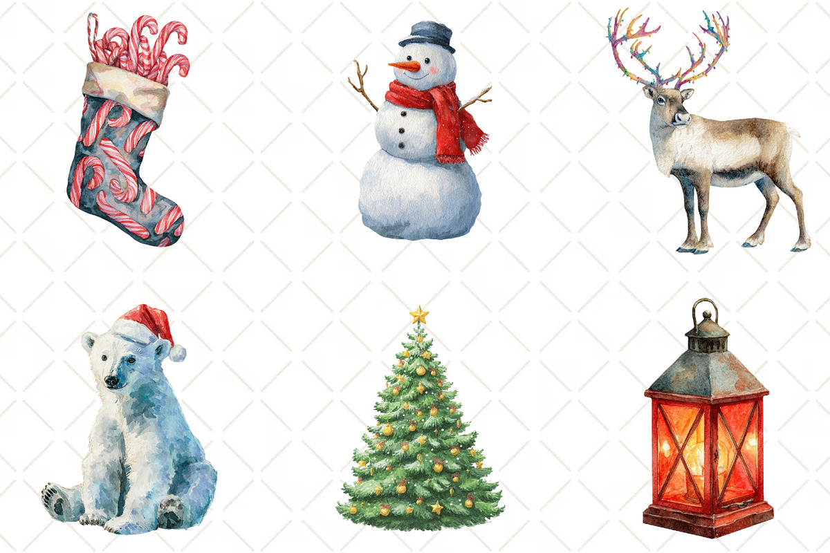 Festive Christmas Clipart, an Illustration by Black Bird Studio (Photo 6 of 6)