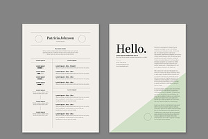 White And Green Resume