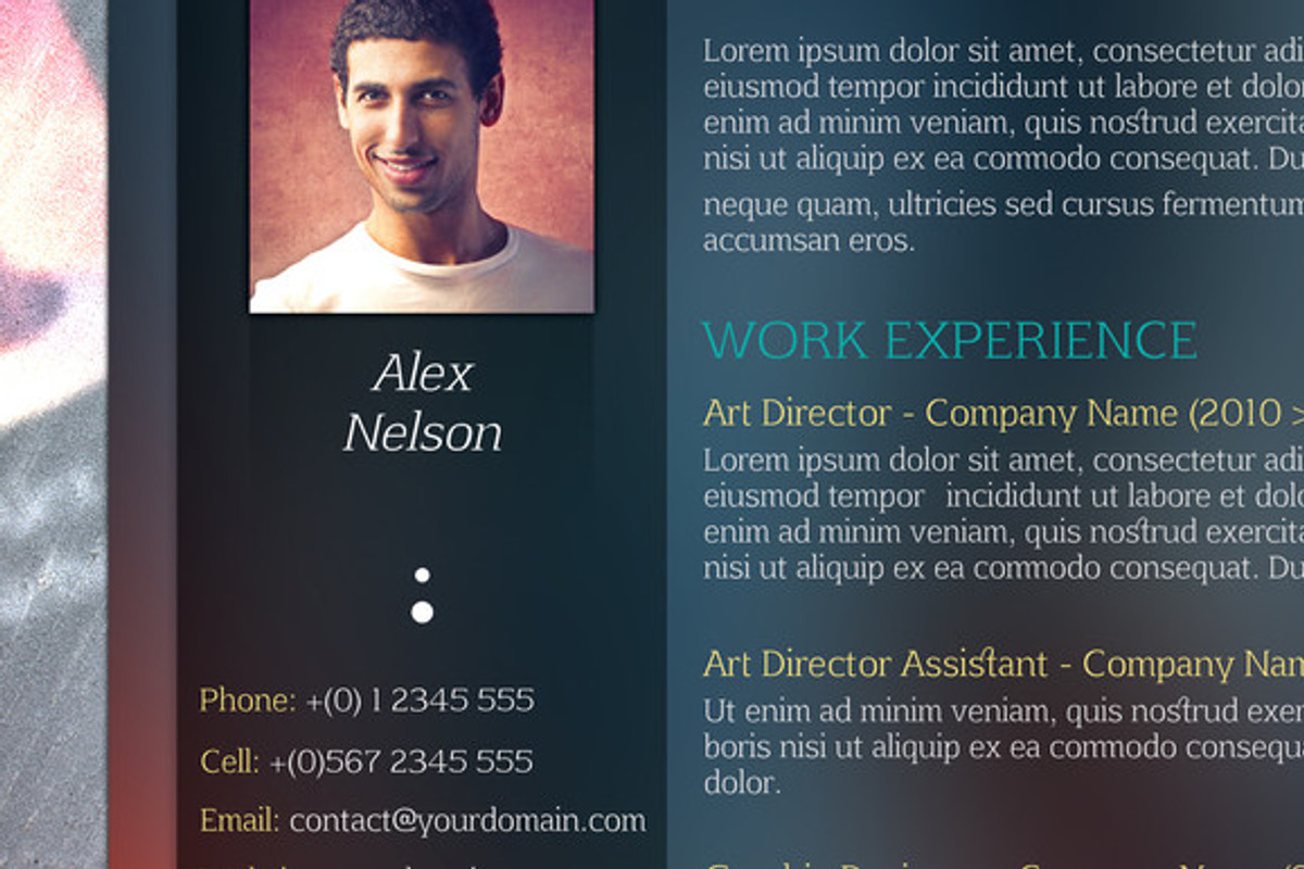 Glassed - Resume Template, a Resume Template by Visual Impact (Photo 2 of 4)
