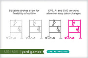 Minimal yard game icons, an Outline Icon by Picture Window (Thumbnail 5 of 5)
