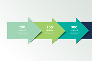 Four step arrow template