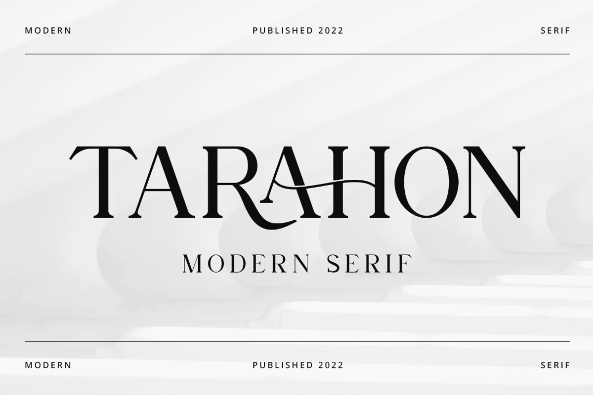 Tarahon - Business Font, a Serif Font by RockboyStd (Photo 1 of 12)