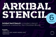 Arkibal Serif Stencil, a Serif Font by Jan-Christian Bruun (Thumbnail 3 of 12)