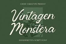 Vintagen Monstera - Handwritten Font