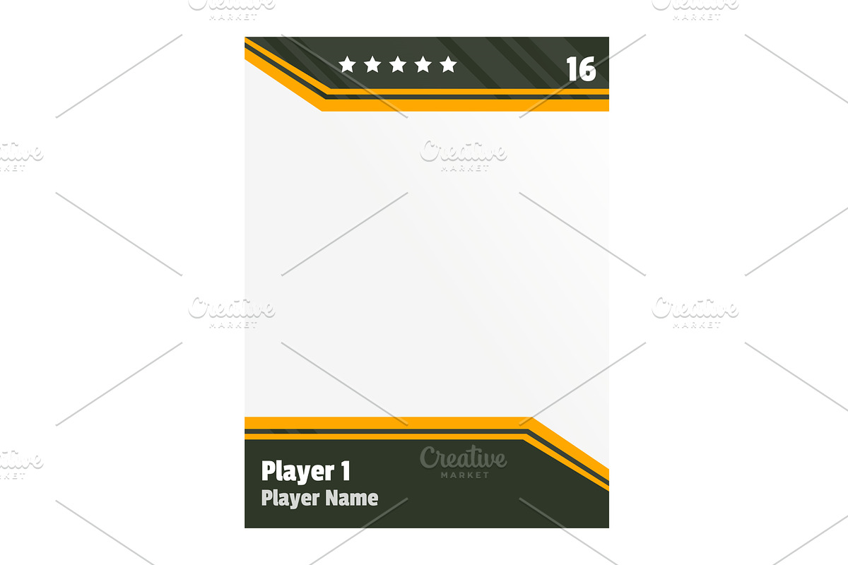 Game sports card template, a Person Illustration by Things for designers