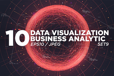 10 Data visualization background, a Technology Illustration by MaximGertsen