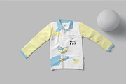 Girl Full Sleeve Polo Shirt Mockups, a Shirt Mockup by megostudi0 (Thumbnail 5 of 6)
