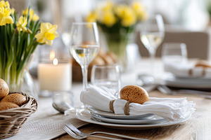 Elegant Easter table setting, a Food & Drink Photo by MistyDay