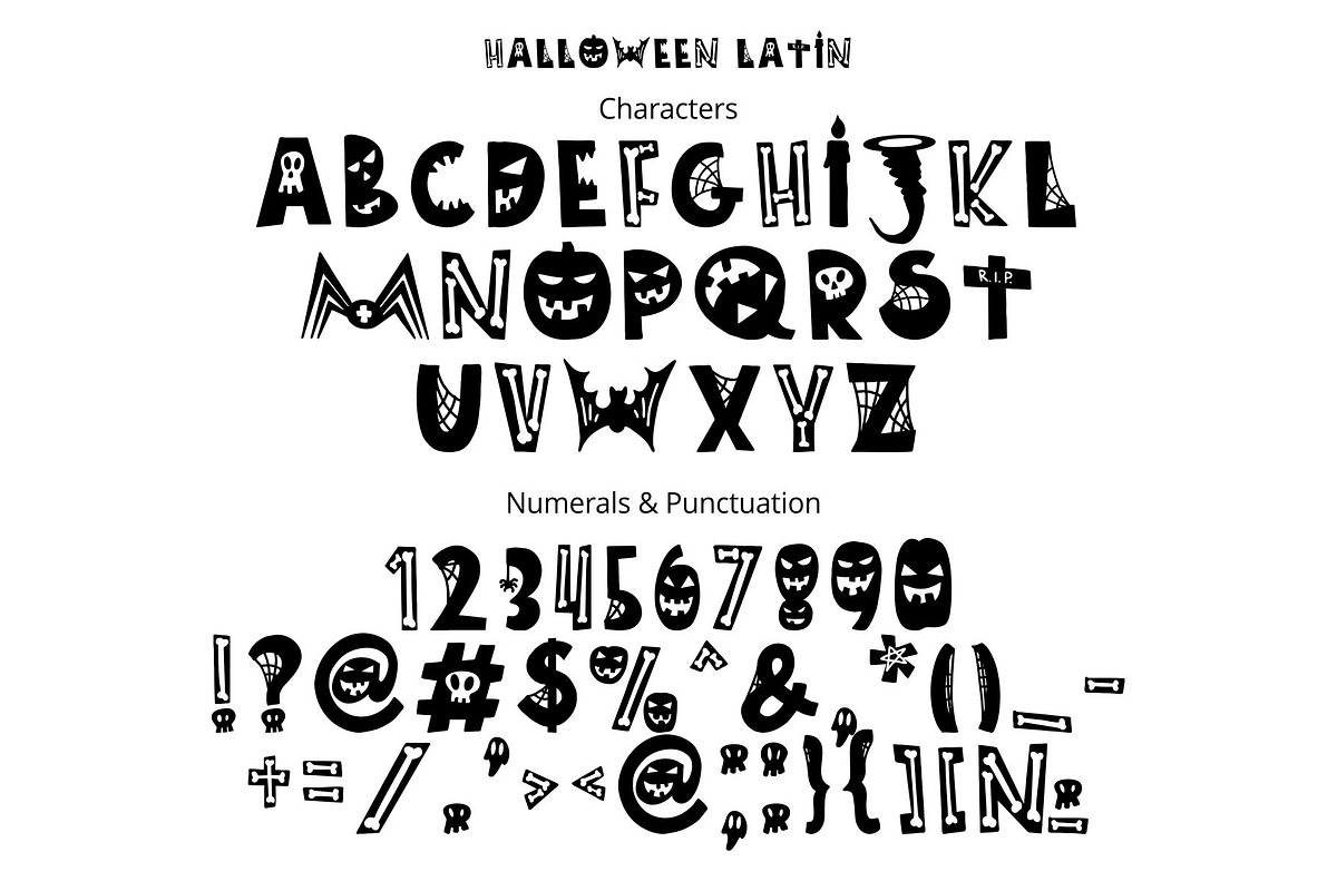 Halloween color font, a Font by Malena (Photo 4 of 8)