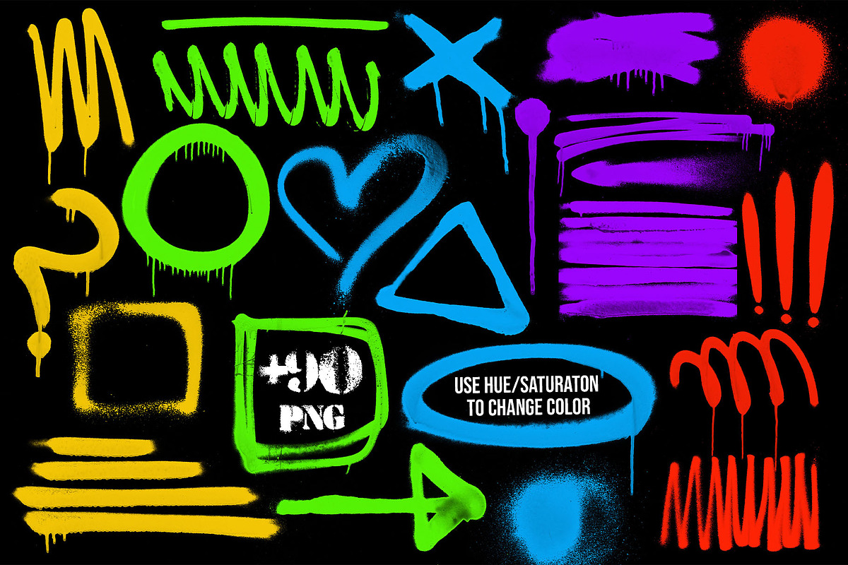 Spray Paint - 90+ PNG Overlays, a Background Graphic by Craftsy Crafters (Photo 3 of 7)