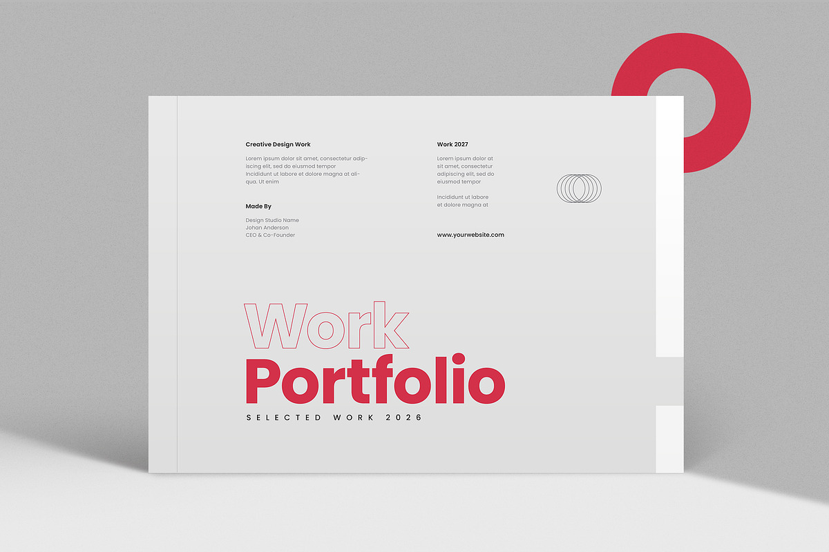 Works Portfolio Template | MS Word, a Brochure Template by HiveArts (Photo 1 of 9)