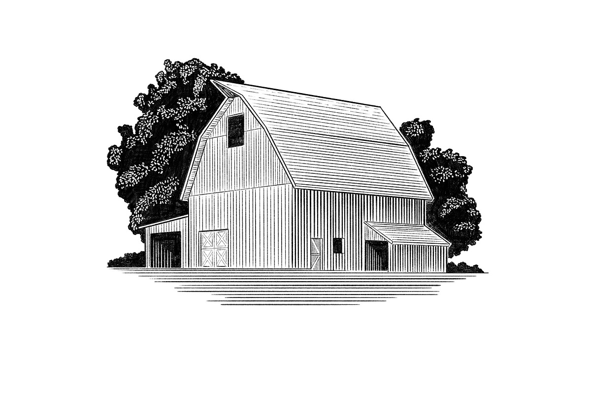 Large Midwestern Barn, a Work Illustration by blue67sign (Photo 2 of 4)
