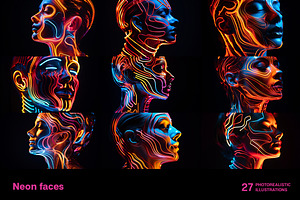 Neon Faces