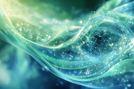 Abstract Green Blue Wave Light Spark, a Background Photo by Pixeness