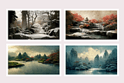 Wipe Co - Rococo Winter Landscapes, a Decorative Illustration by milatovar (Thumbnail 2 of 16)