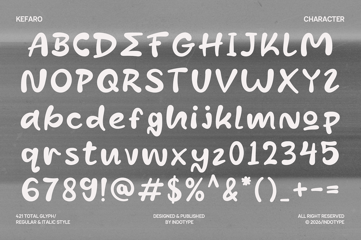 Kefaro - Graffiti Display Font, a Handwritten Font by Indotype Foundry (Photo 3 of 10)