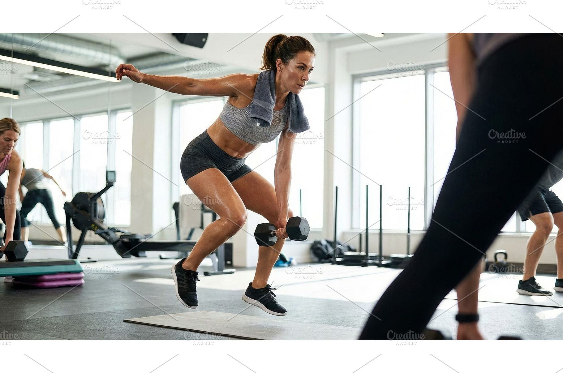 Woman Lifts Weights, an Architecture Photo by CREATIVEDEF