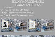 Brick Photorealistic Frame Mockups, a Print Template by desgiant (Thumbnail 2 of 5)